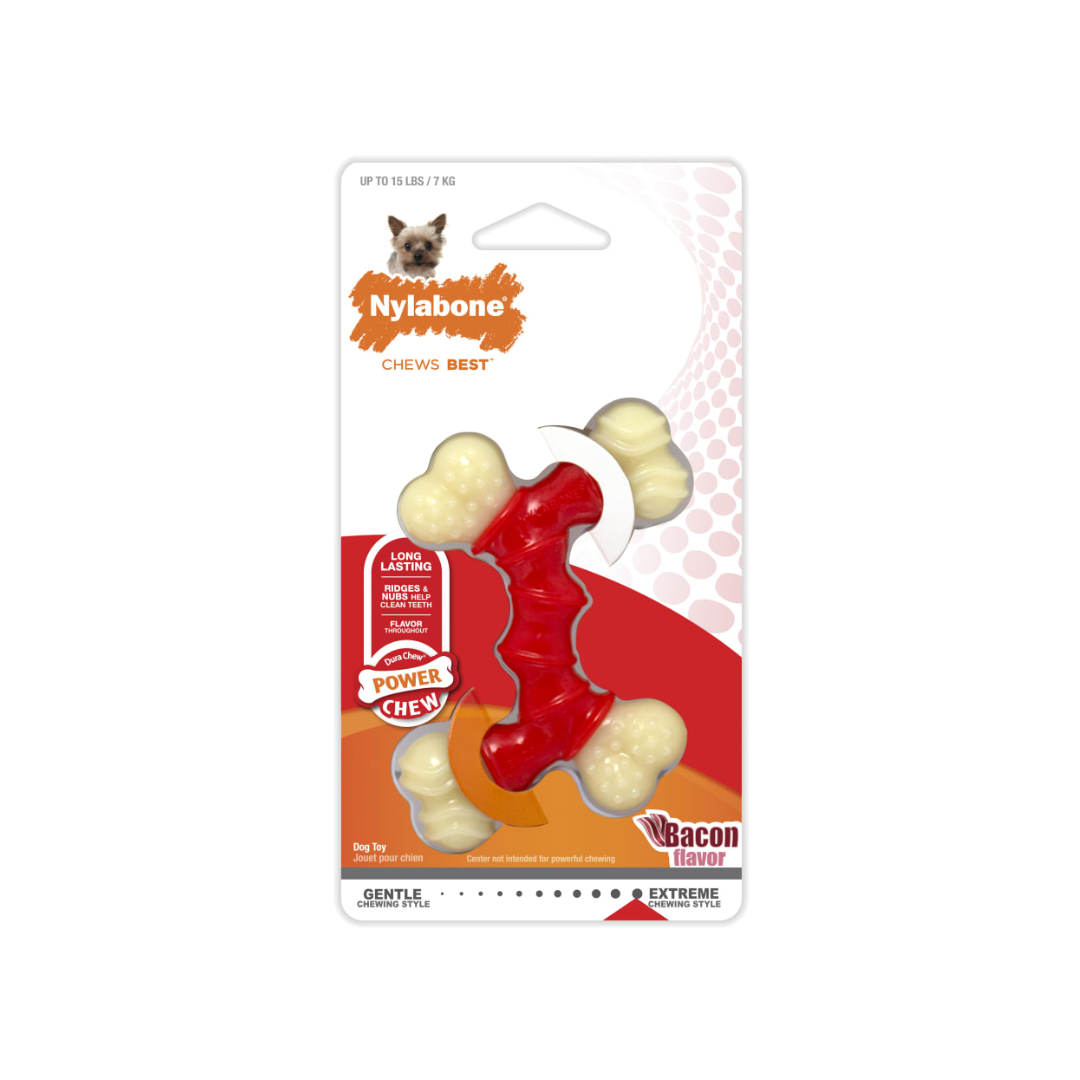 Nylabone Juguete Power Chew Doble Hueso Tocino