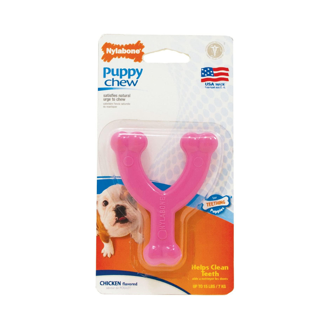 Nylabone Cachorro Huesito Wishbone Puppy Chew Pollo
