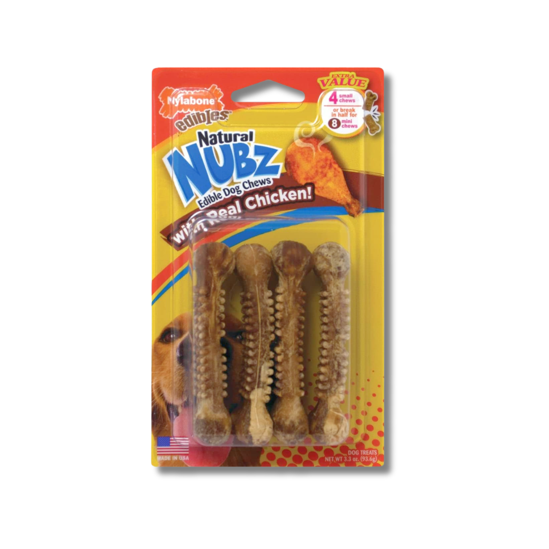 Nylabone Nubz Premios naturales masticables de Pollo