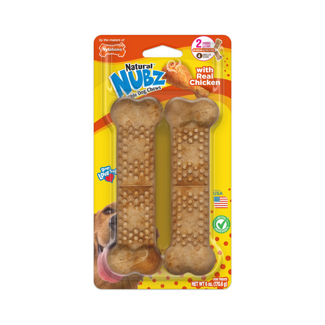 Nylabone Nubz Premios naturales masticables de Pollo
