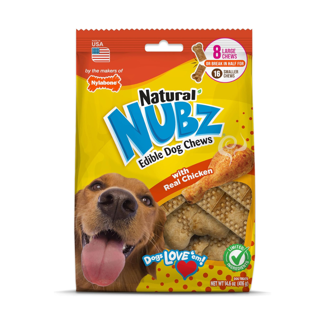 Nylabone Nubz Premios naturales masticables de Pollo