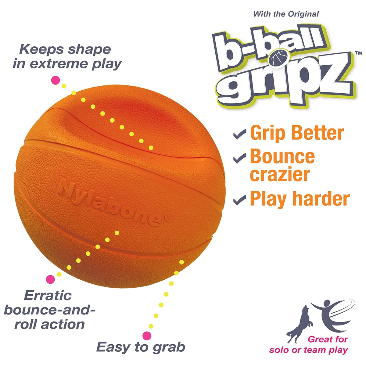 Nylabone Juguete Power Play Basketball, para perro