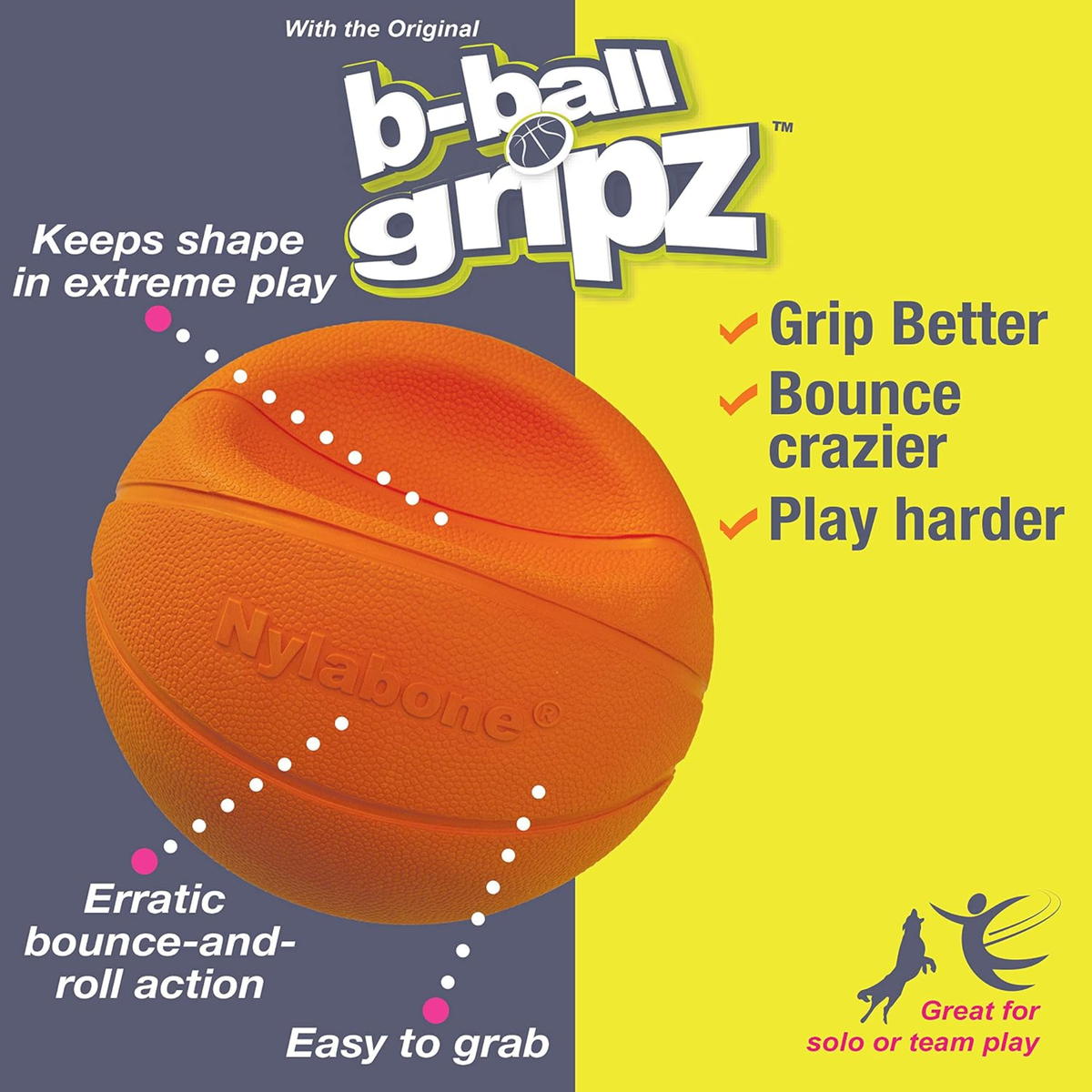 Nylabone Juguete Power Play Basketball, para perro