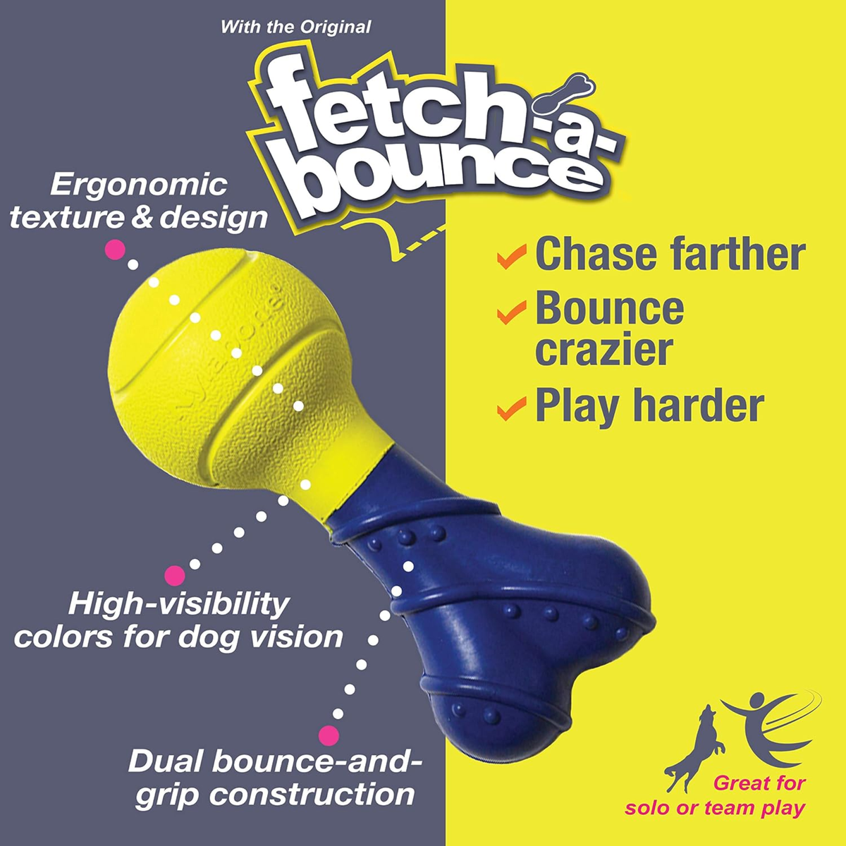 Nylabone juguete interactivo Power Play Fetch-A-Bounce, para perro