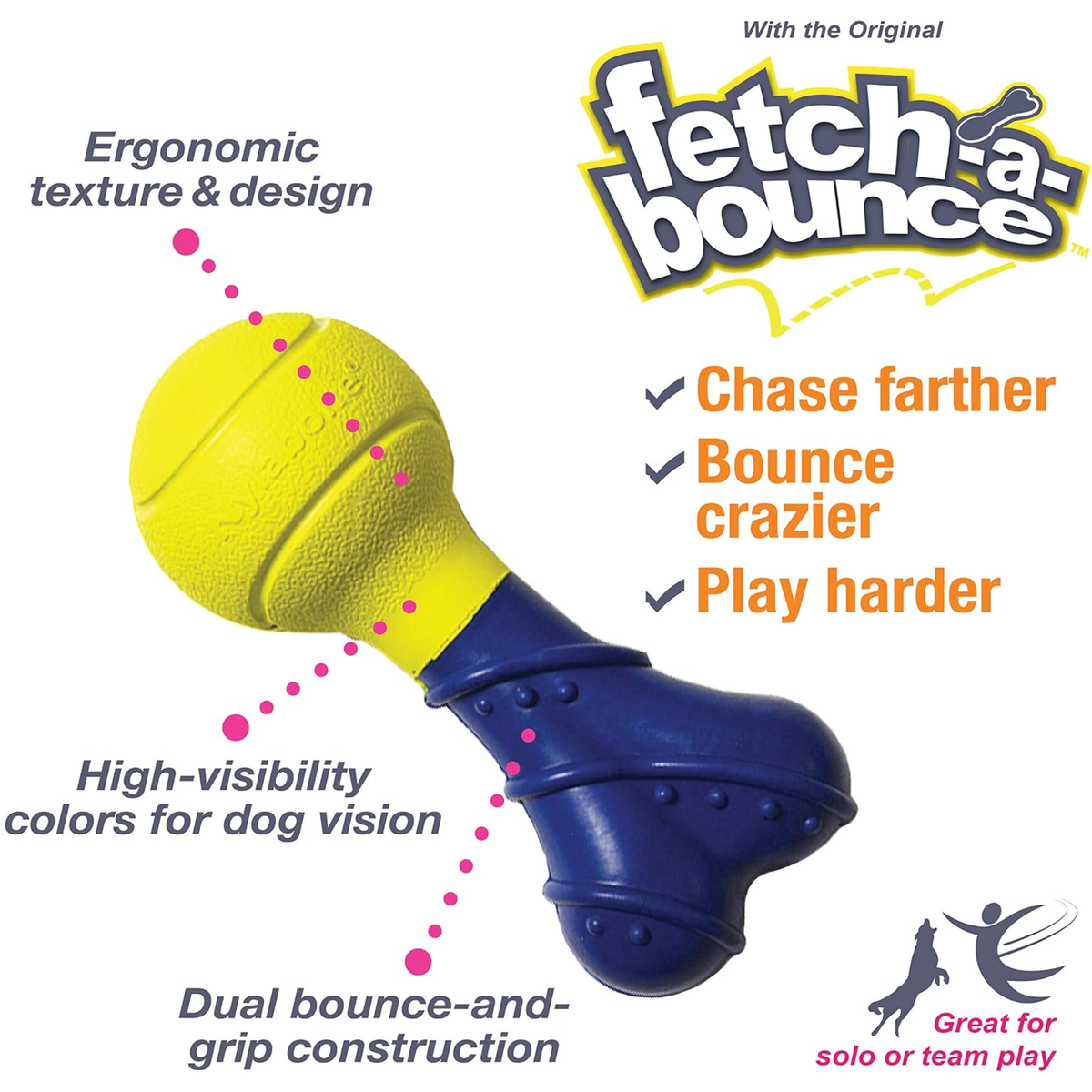 Nylabone juguete interactivo Power Play Fetch-A-Bounce, para perro