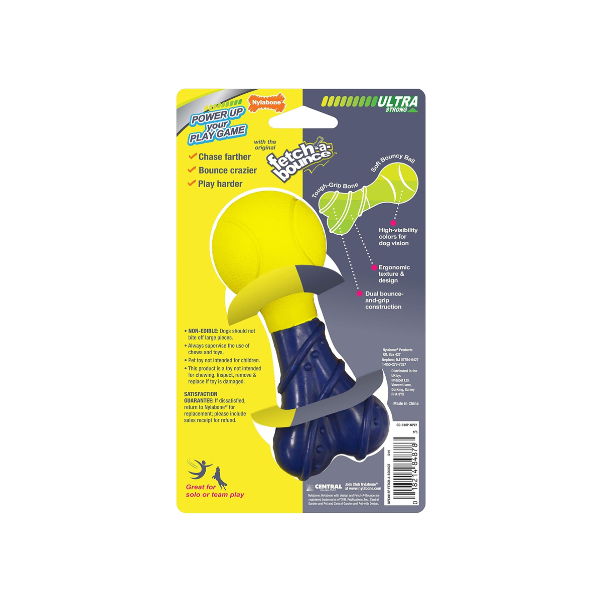 Nylabone juguete interactivo Power Play Fetch-A-Bounce, para perro