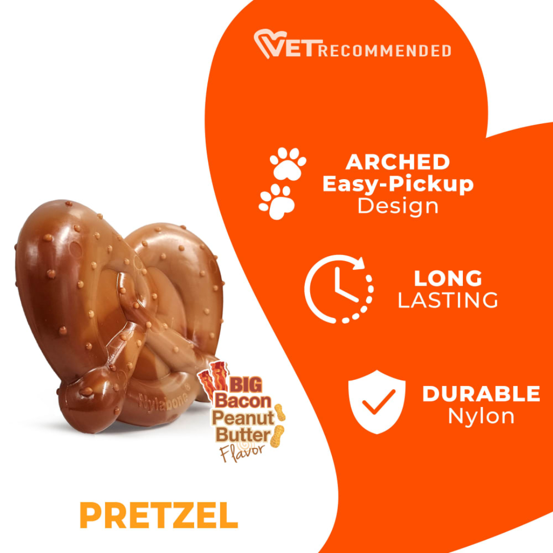 Nylabone Juguete Power Chew Pretzel Tocino y crema de Cacahuate