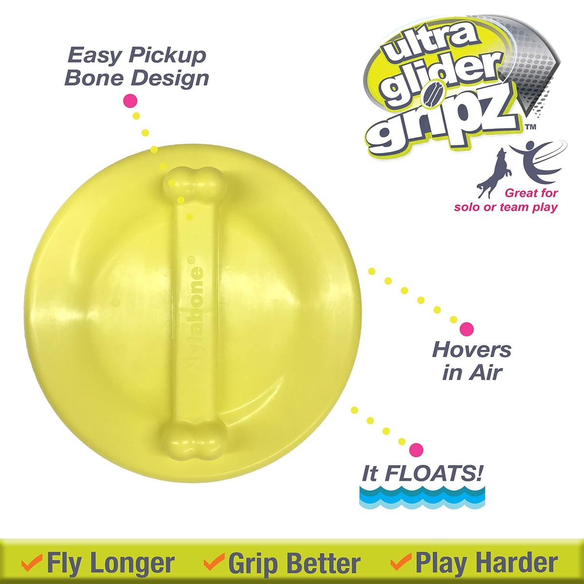Nylabone Juguete Power Play Glider Flyer, para perro