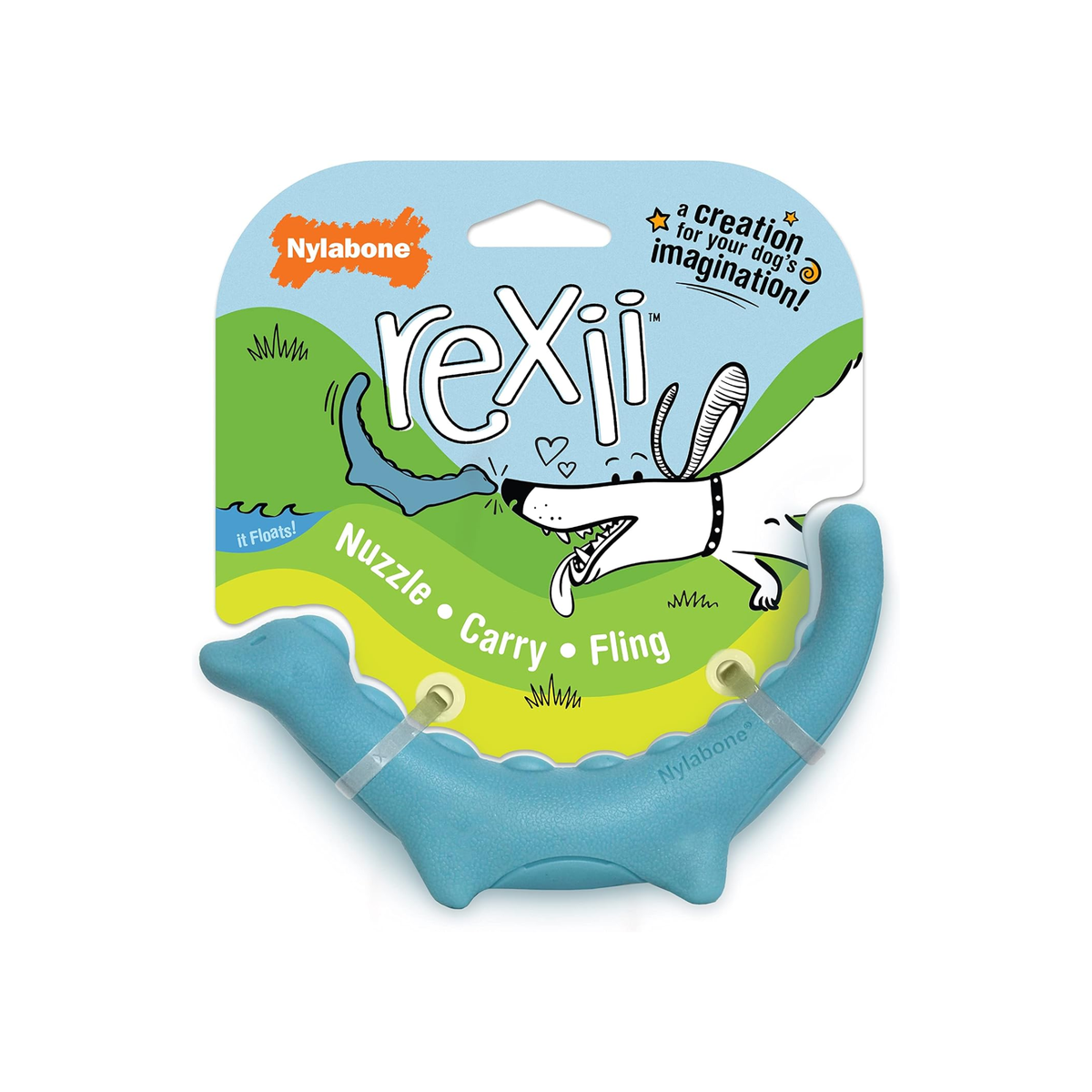 Nylabone Juguete Creative Play Rexii Azul, para perro