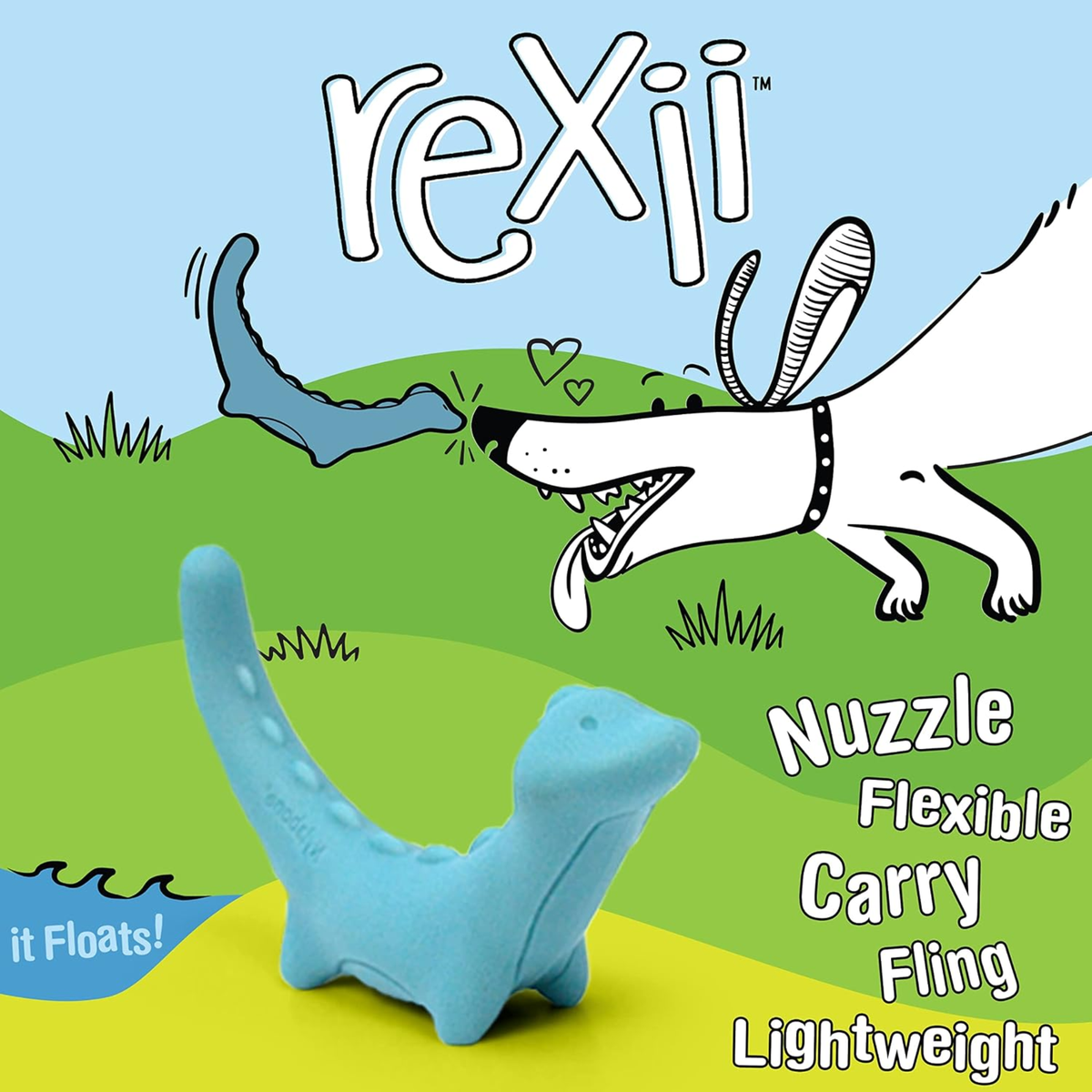 Nylabone Juguete Creative Play Rexii Azul, para perro