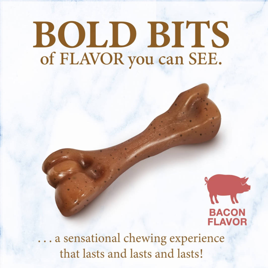 Nylabone Cachorro Juguete Fémur Gourmet Style Tocino