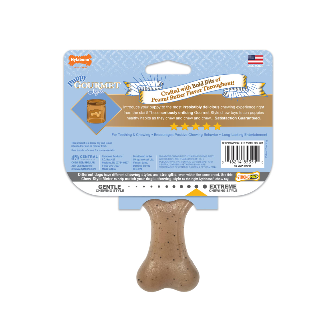 Nylabone Cachorro Juguete Wishbone Puppy Gourmet Style Mantequilla de Maní