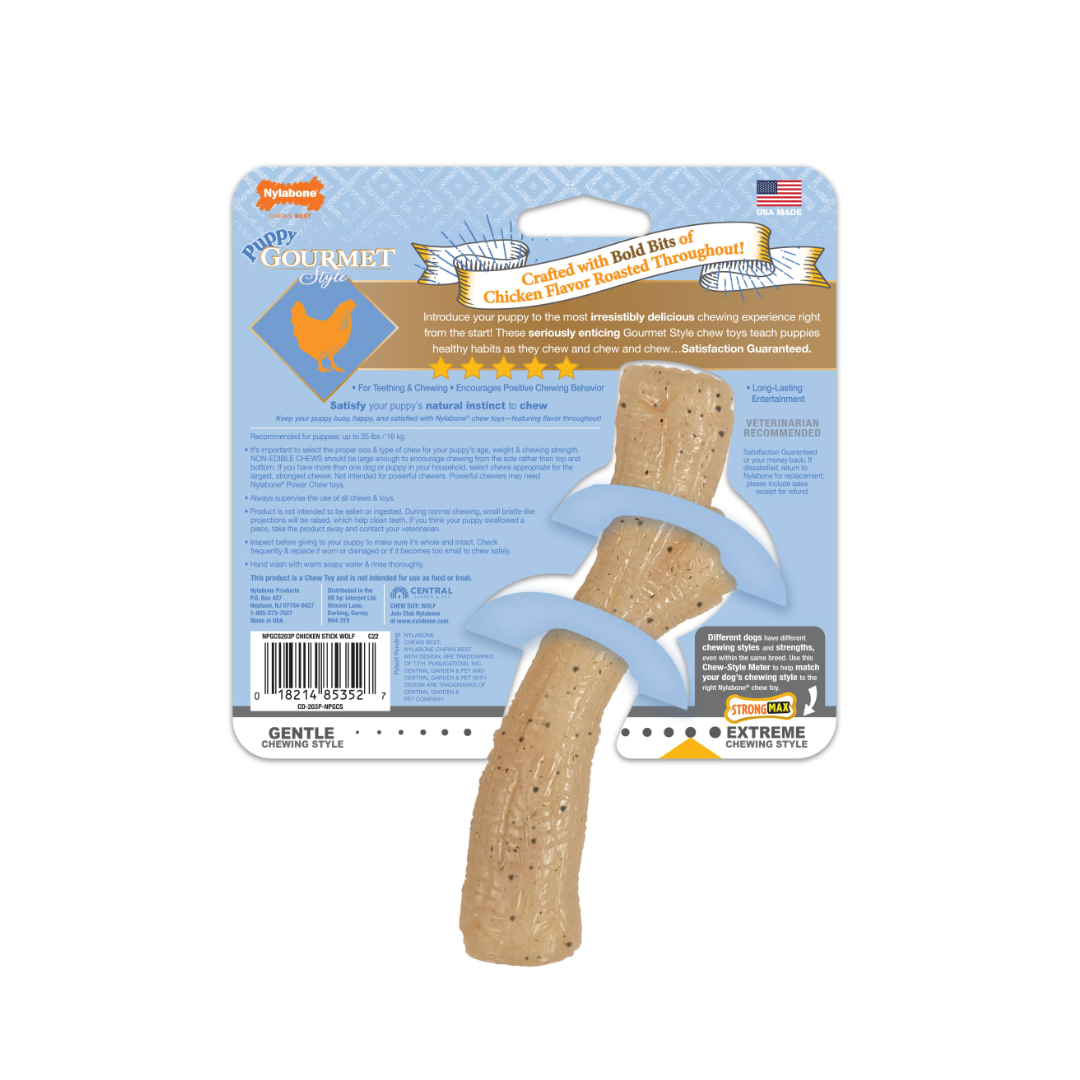 Nylabone Cachorro Juguete Rama Gourmet Style Pollo