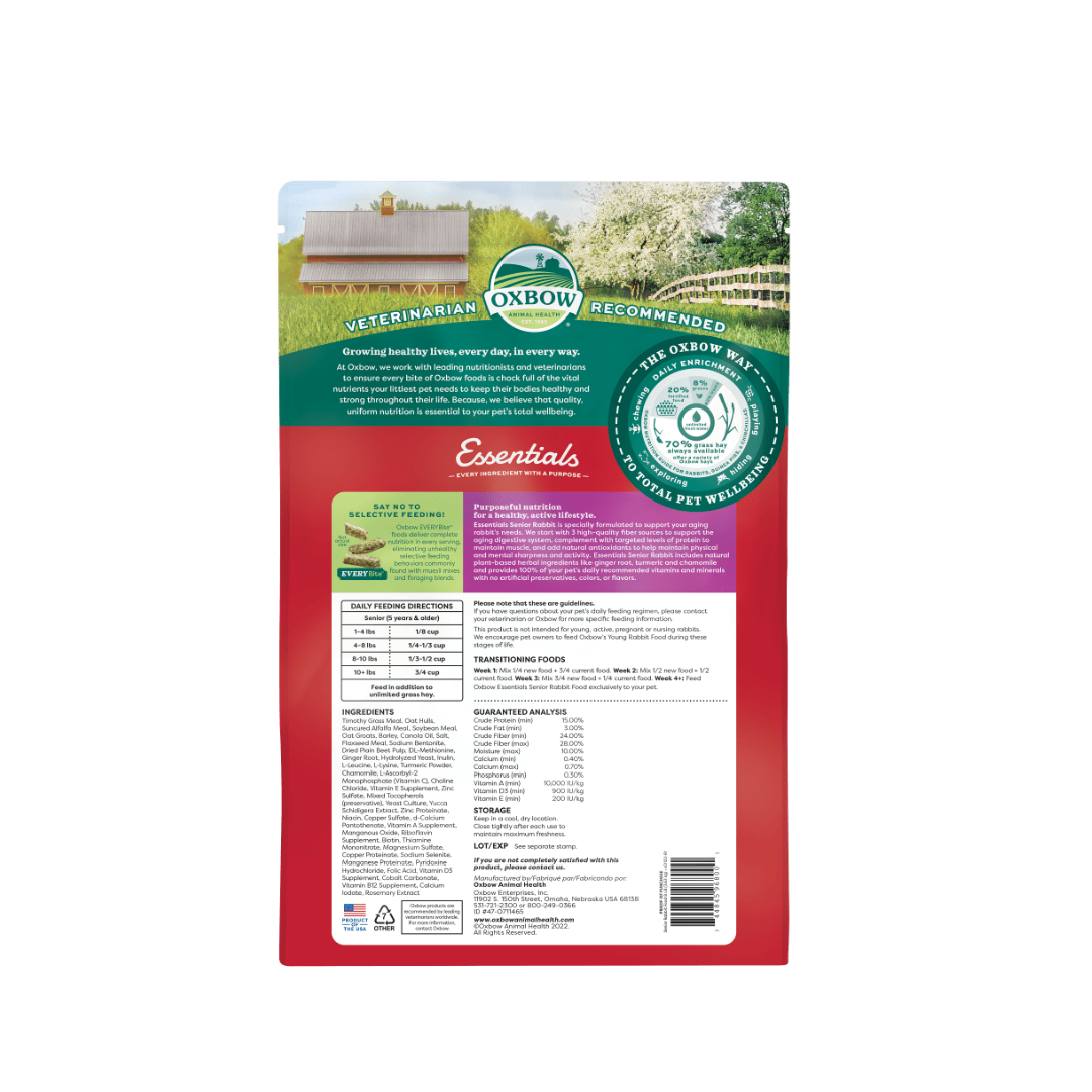 Oxbow Essentials Alimento para Conejo Senior