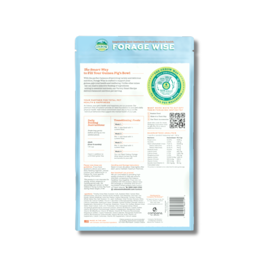 Oxbow Forage Wise Alimento para Cuyo