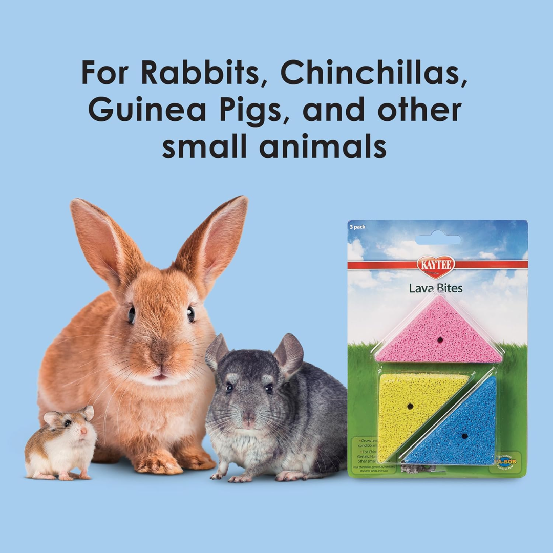 Kaytee Juguete/mordedera Lava Bites chinchillas,   paq 3