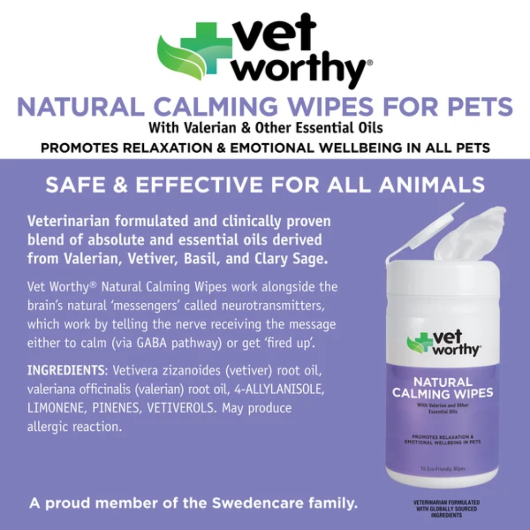 Vet worthy Toallitas Ecológicas Calmantes Naturales para Mascotas