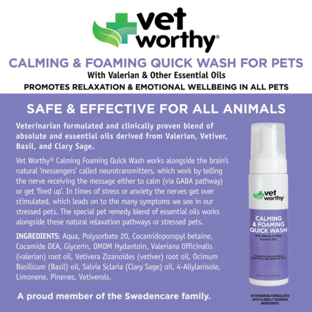 Vet worthy Shampoo seco Natural Calmante para Mascotas