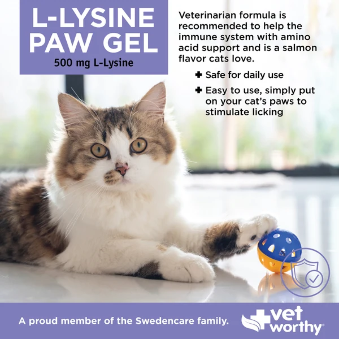 Vet Worthy Suplemento Gel para Patas L-Lisina para Gato